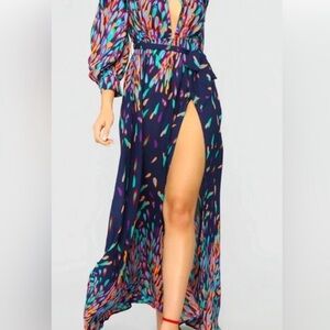 Fashion Nova Wings of a Feather Maxi Dress 🦚🦚🦚